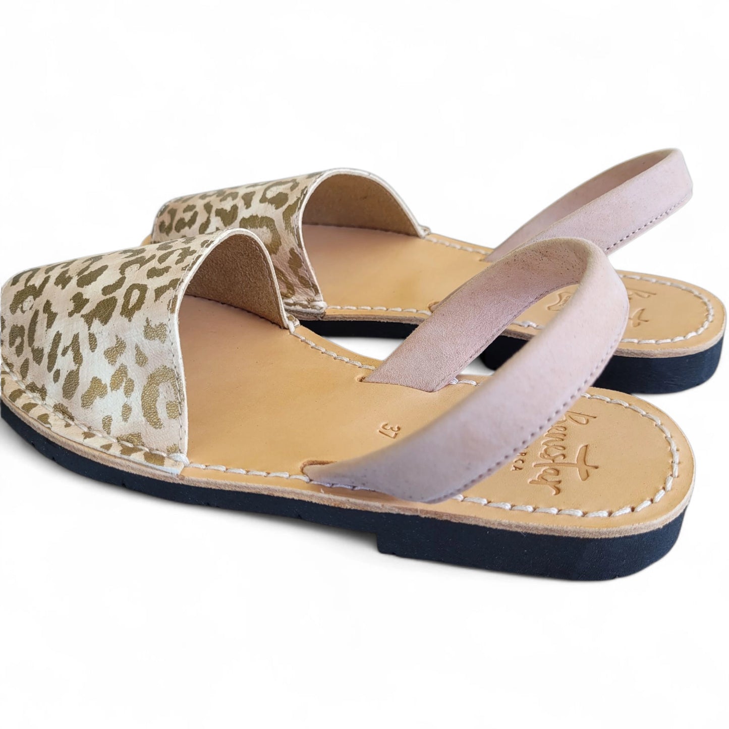 Avarca-Sandals-Gold-Leopard-rear-angle