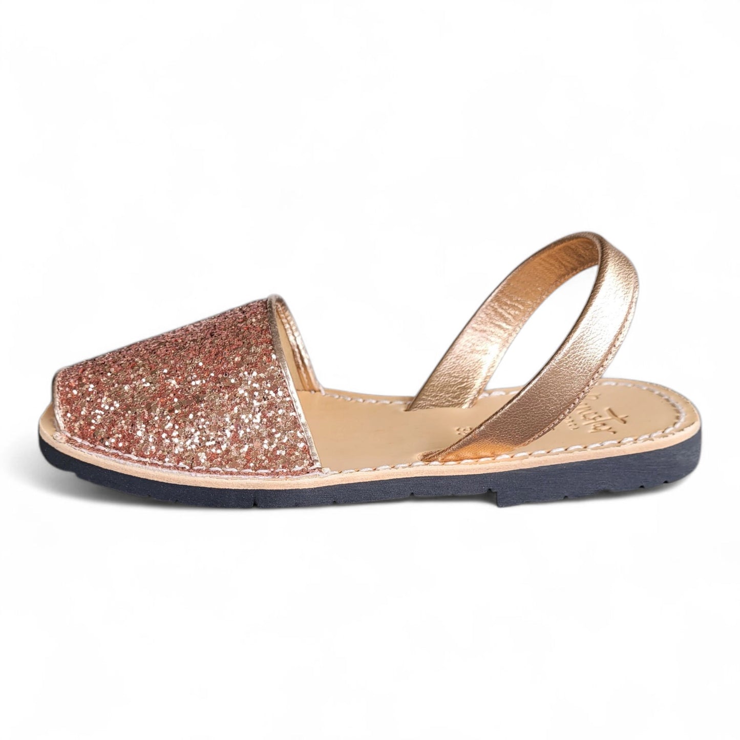 Avarca-Sandals-Rose-Gold-Glitter-Side