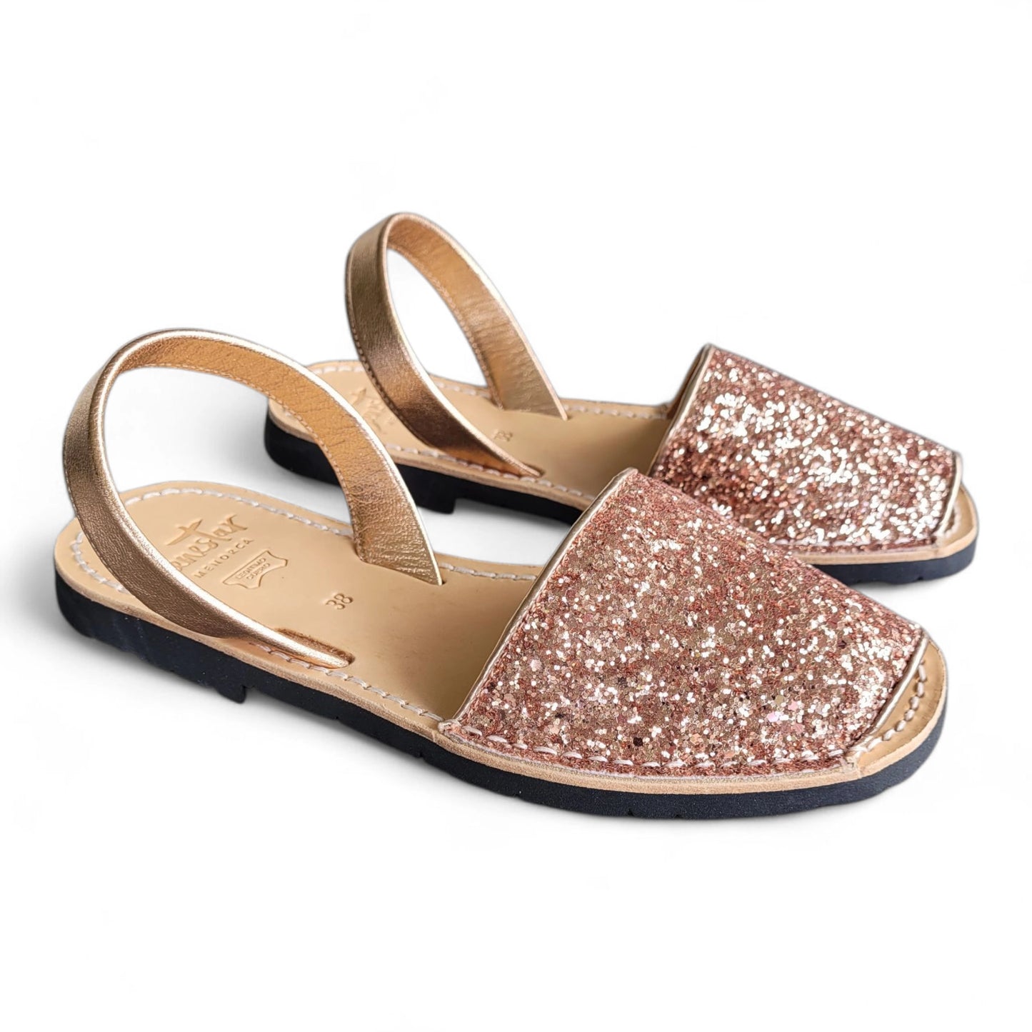 Avarca-Sandals-Rose-Gold-Glitter-right-angle