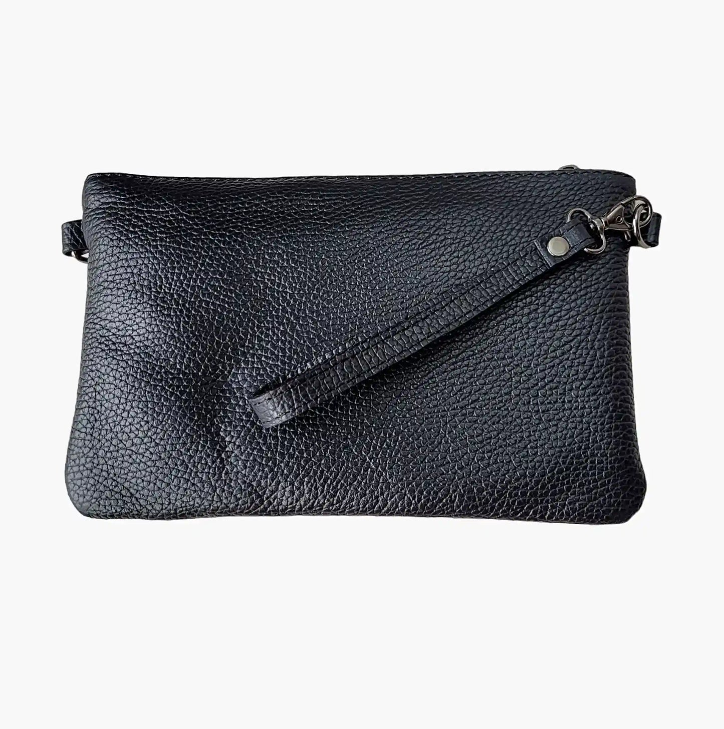 Shoulder-bag-Black-Leather-crossbody-bag-clutch