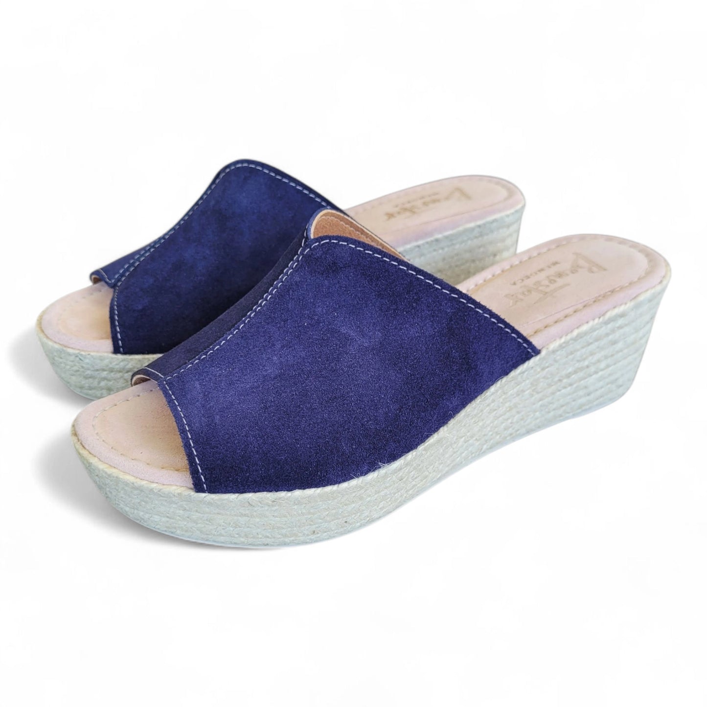 Tahlia-Navy-Wedge-Mule-left-angle