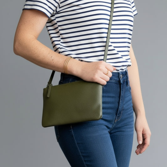 Wearing-Olive-crossbody-bag