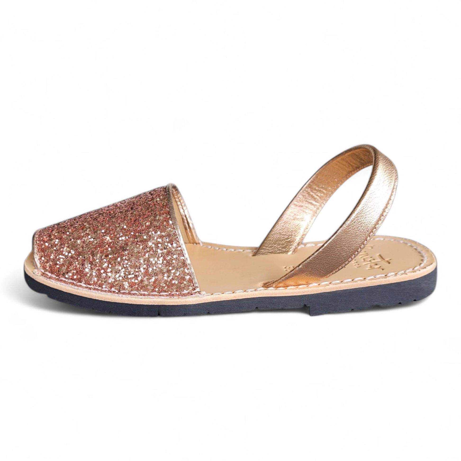 Avarca-Sandals-Rose-Gold-Glitter-Side