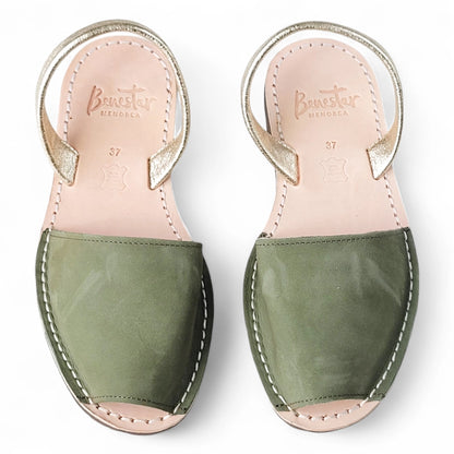 Avarca-sandals-olive-gold