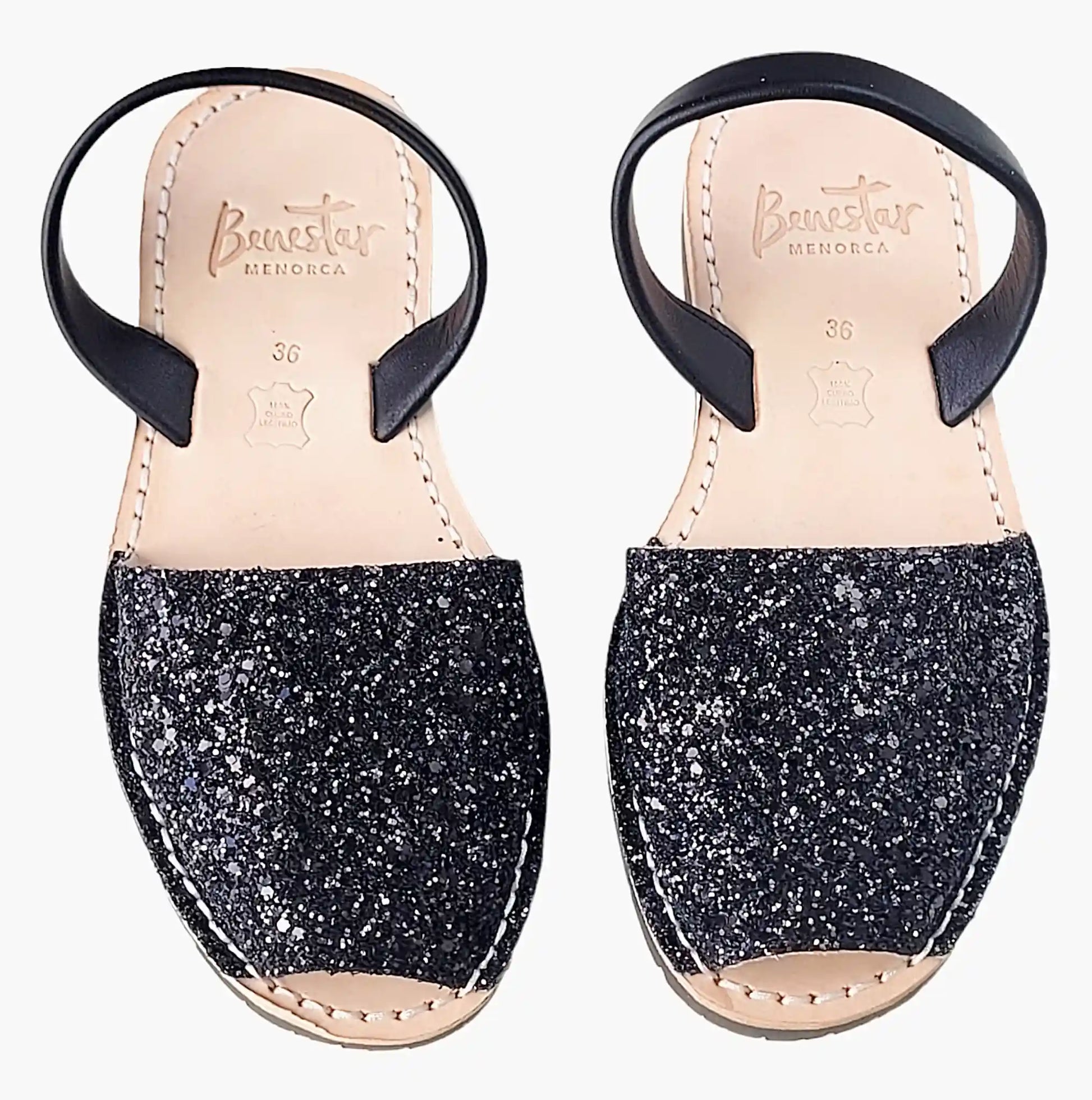 Avarcas-Black-Glitter-no-trim-sandals