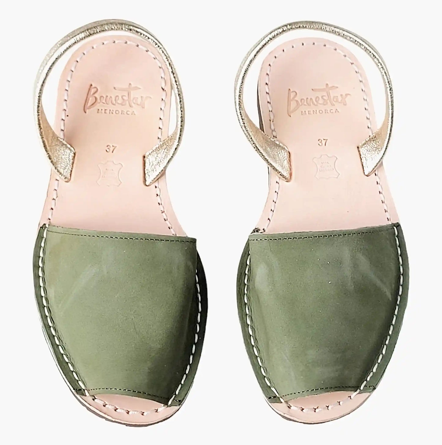 Avarcas-Olive-green-gold-Sandals