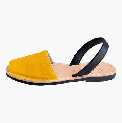 Avarcas-Yellow-Hide-Sandals-side-view