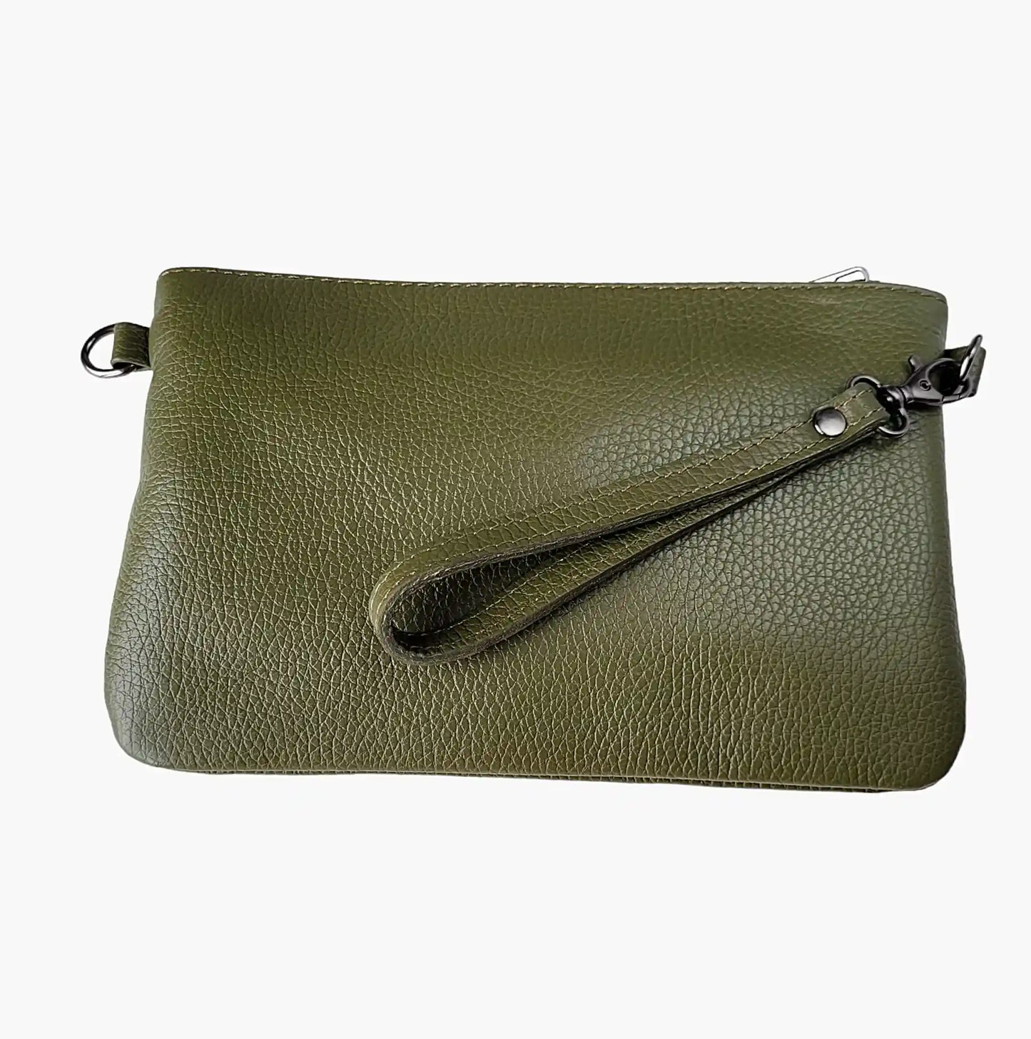 Crossbody-bag-Olive-green-leather-bag-clutch