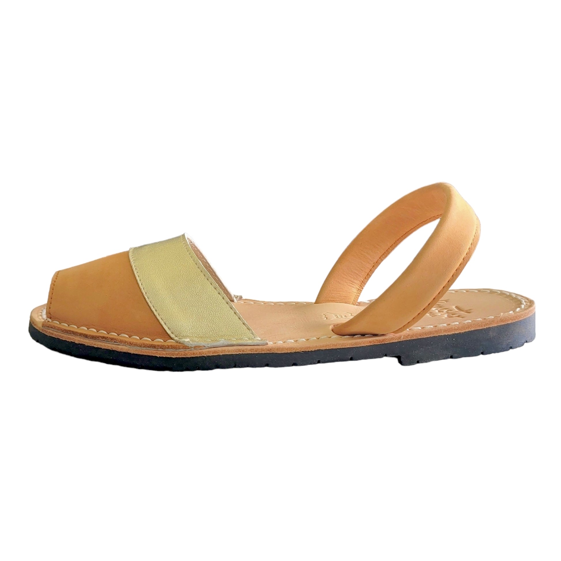 Duo-Gold-Tan-Avarca-Sandals-Sideview