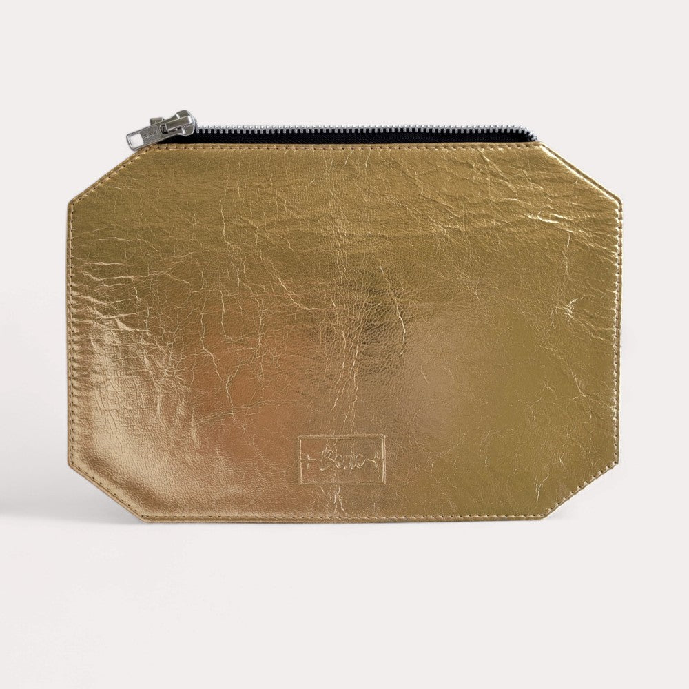 Interchangeable-handbag-flap-Aria-gold-front