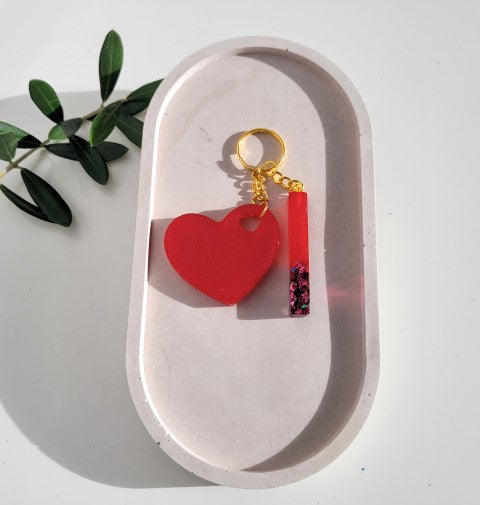 Red-heart-keychain