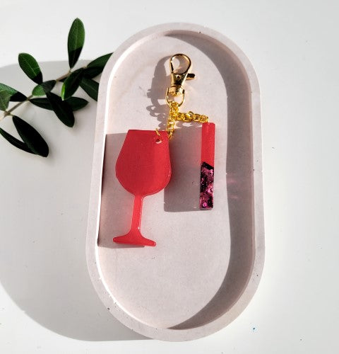 Red-wine-glass-keychain