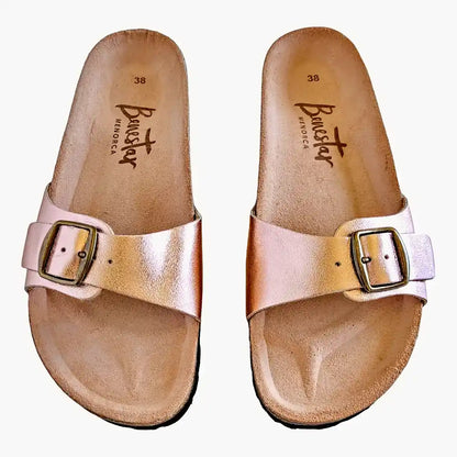 Rose-Gold-arch-support-single-buckle-sandals