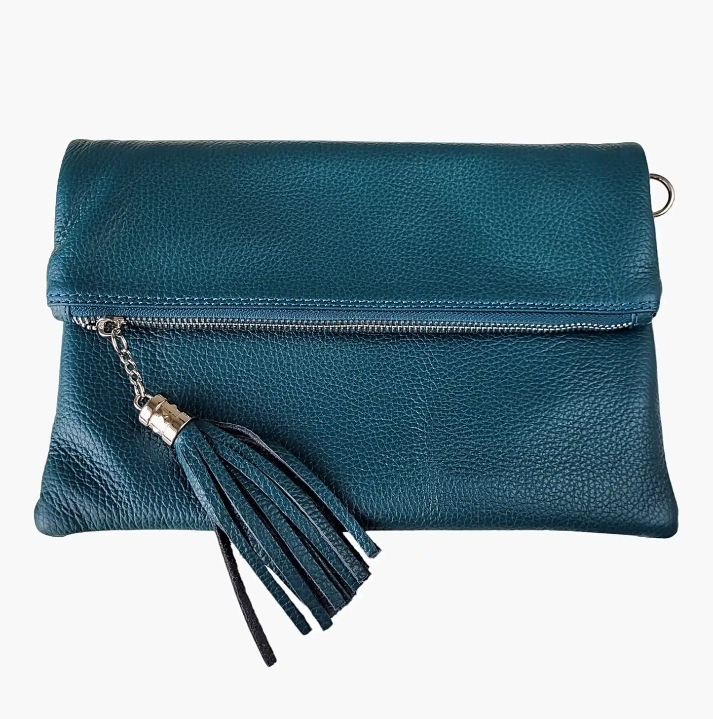 Shoulder-bag-Teal-leather-ladies