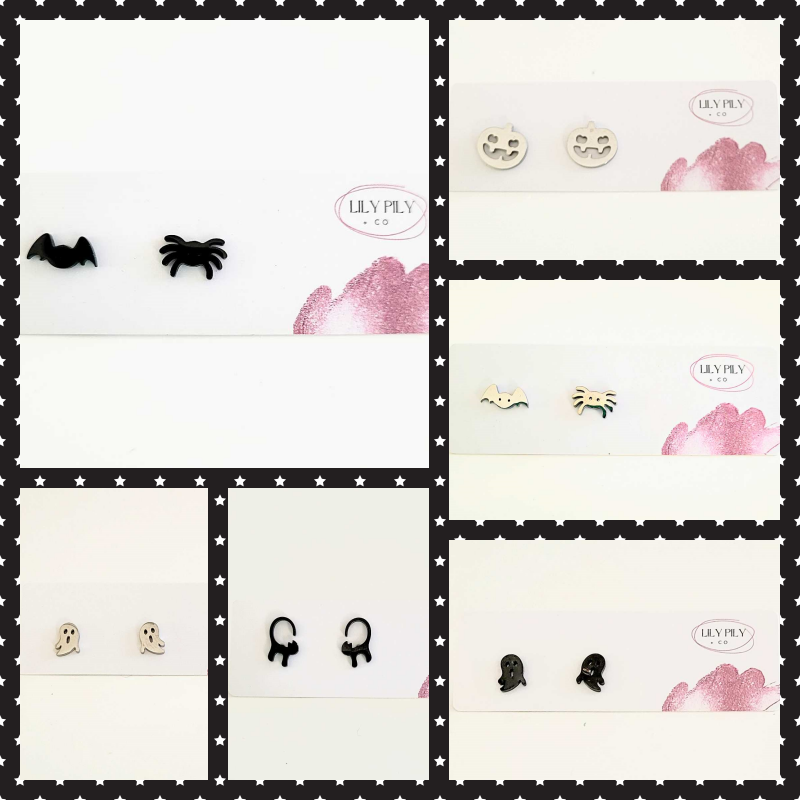 Collage-halloween-stud-earrings