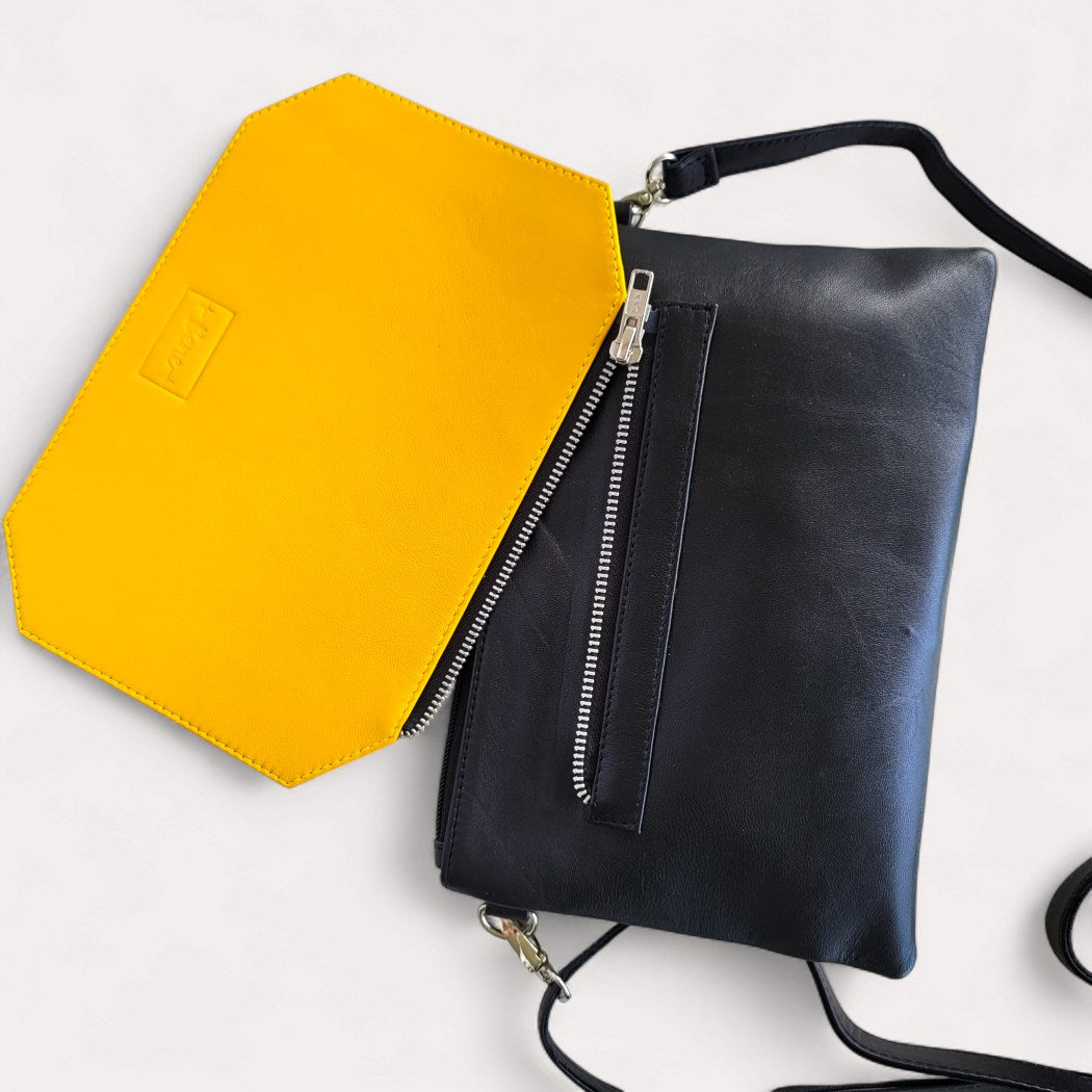 convertible-leather-handbag-yellow-zip-undone